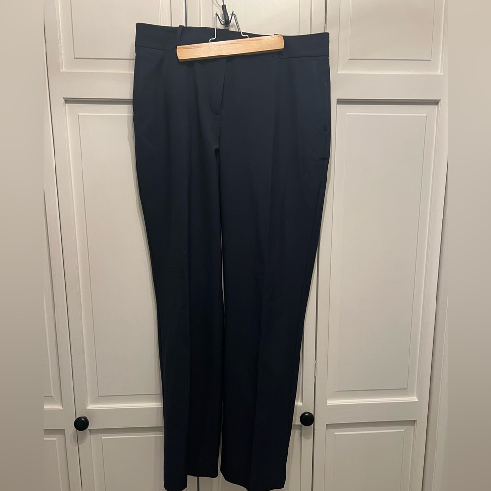 NWT Ann Taylor Curvy Fit Flat Front Dress PantsTrouser Navy Size 8